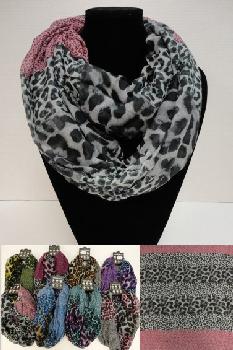 Extra-Wide Light Weight Infinity Scarf [Mixed Animal Print]